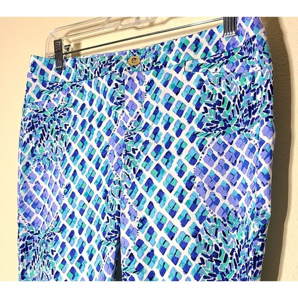 Lilly Pulitzer Kelly Skinny Ankle Pants Size 2 Resort White Pineapple Stretch - Picture 7 of 12